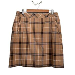 Laura Scott Womens Tan Plaid Clueless Academia Y2K Knee Pencil Skirt Large P